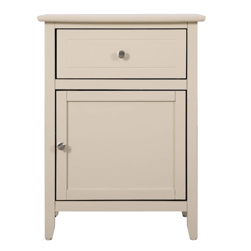 19-in Single-Drawer Nightstand with Cabinet