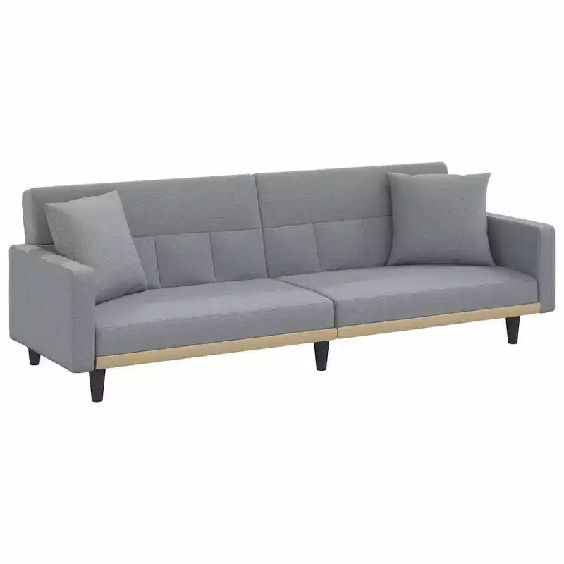 Sofa Bed Loveseat Convertible Sofa Bed with Cushions for Studio Fabric - Light Gray