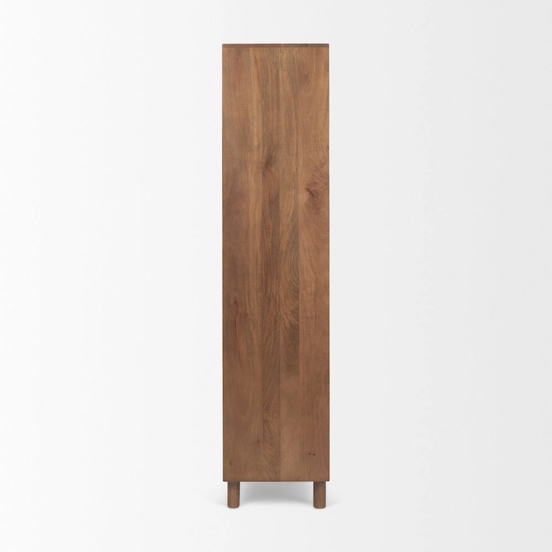 Astrid Medium Brown Solid Wood Armoire Cabinet - 38.8L x 19.8W x 68.5H