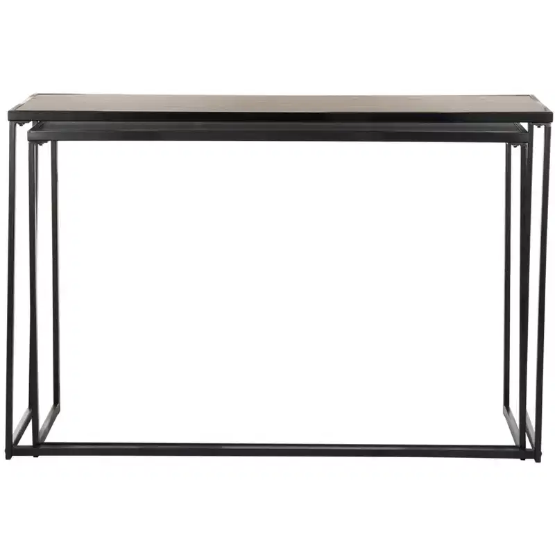 Garin Console (Set of 2) - FOX4267A - Brown - Safavieh Couture