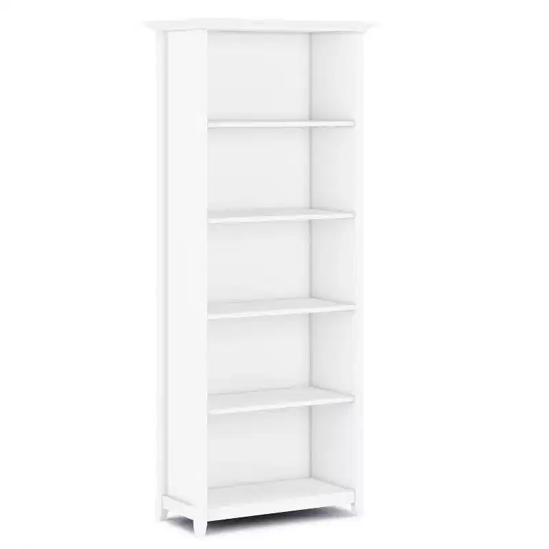 HomeStock 51 H. French Blue Metal Book Racks 5 with Tier Shelves