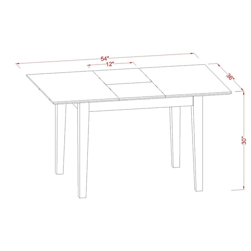 East West Furniture Dining Table Set - A Rectangle Kitchen Table and Dinette Chairs, 36x54 Inch, Mahogany(Pieces Option)