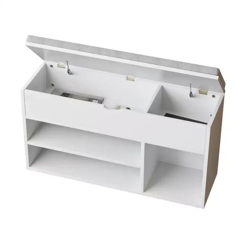 PB Triamine Sponge Cloth Shoe Storage Bench with Storage Cabinet - Durable, Multifunctional, Space-Saving, Comfortable Seating