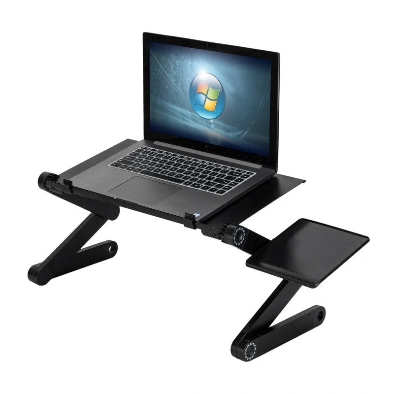 Folding Laptop Desk with Cooling Fan and Mouse Pad