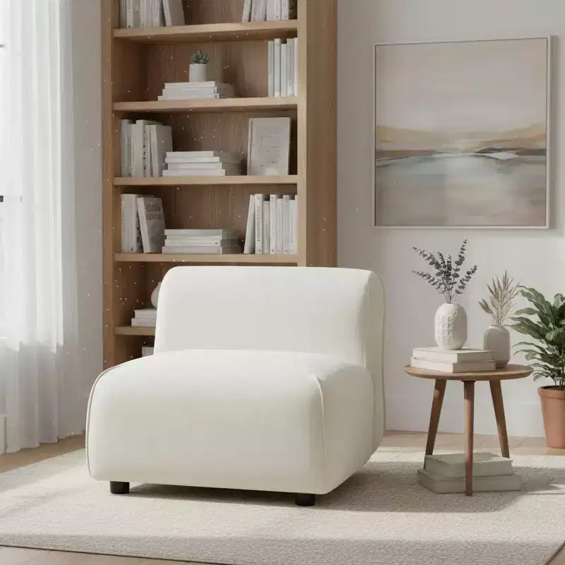 Christopher Knight Home Oriane Modern Curved Upholstered Accent Chair