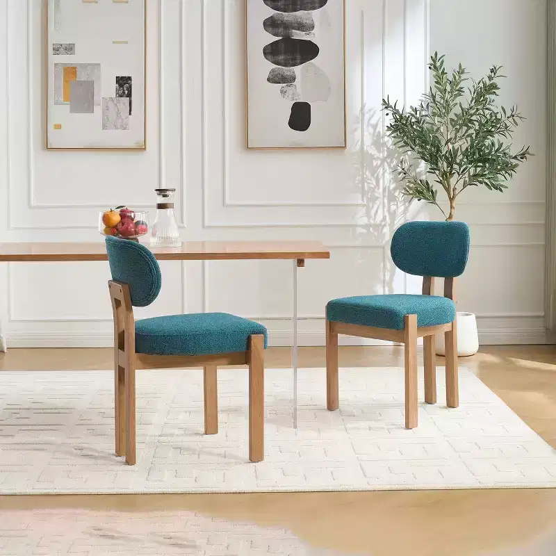 Chenille Upholstered Side Chair Dining Chairs