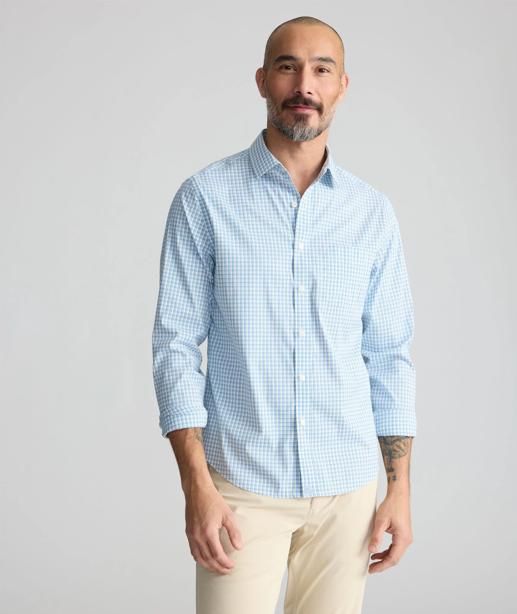 Cotton-Nylon Cooling Shirt (Blue)