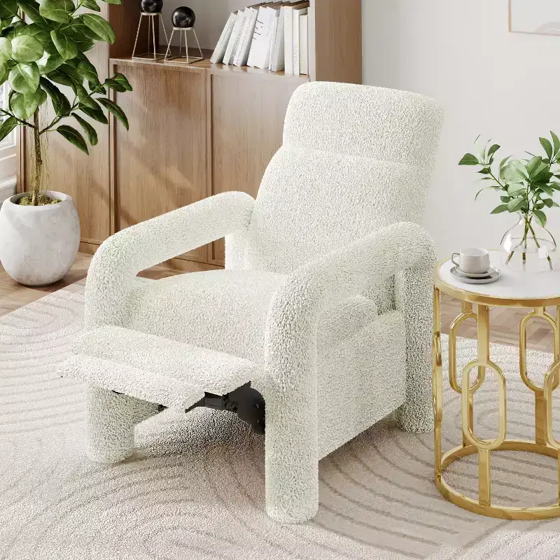 31W Back Recliner Armchair, Upholstered Accent Recliner Chair with Adjustable Backrest-Christopher Knight Home