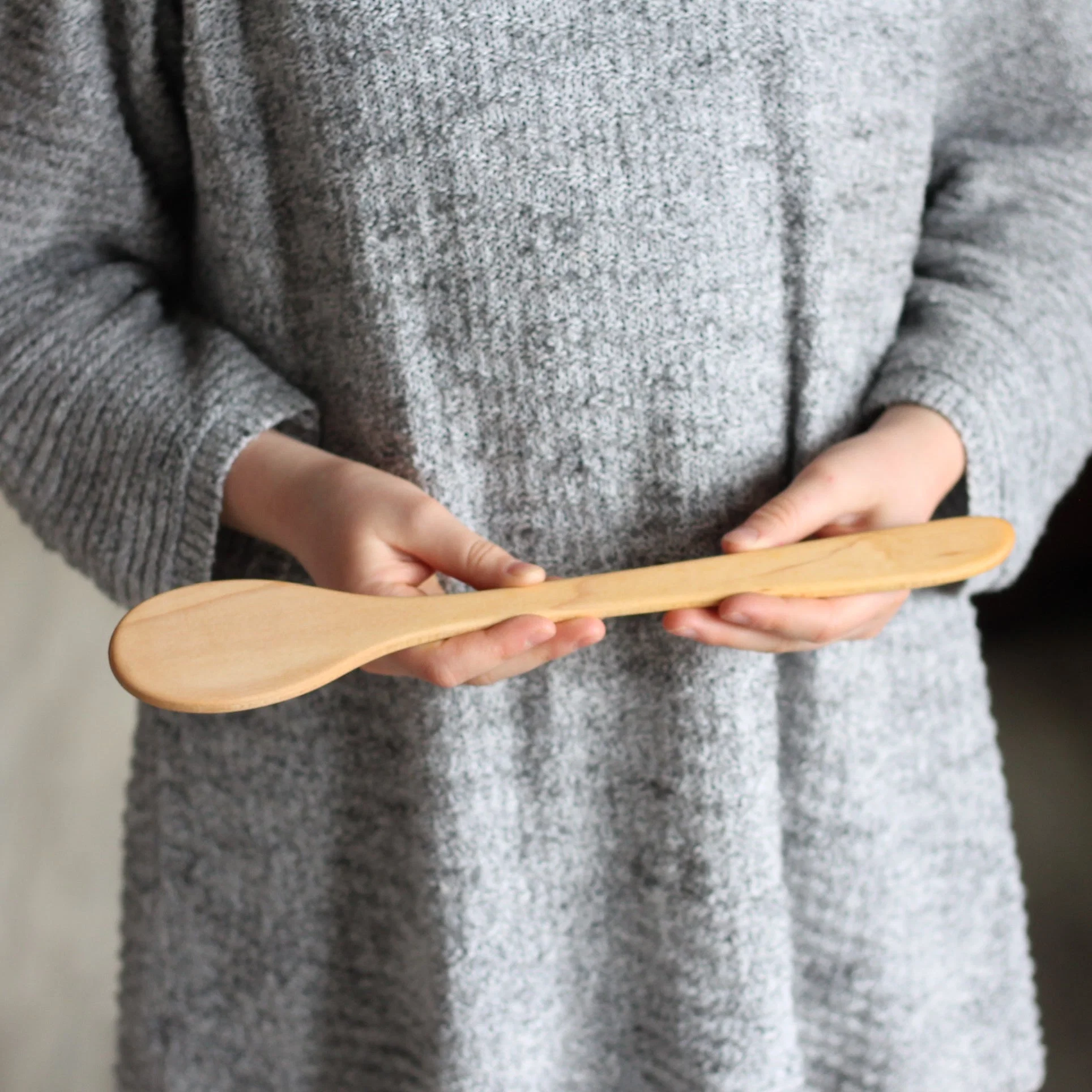Handmade Wooden Thin Oval Paddle