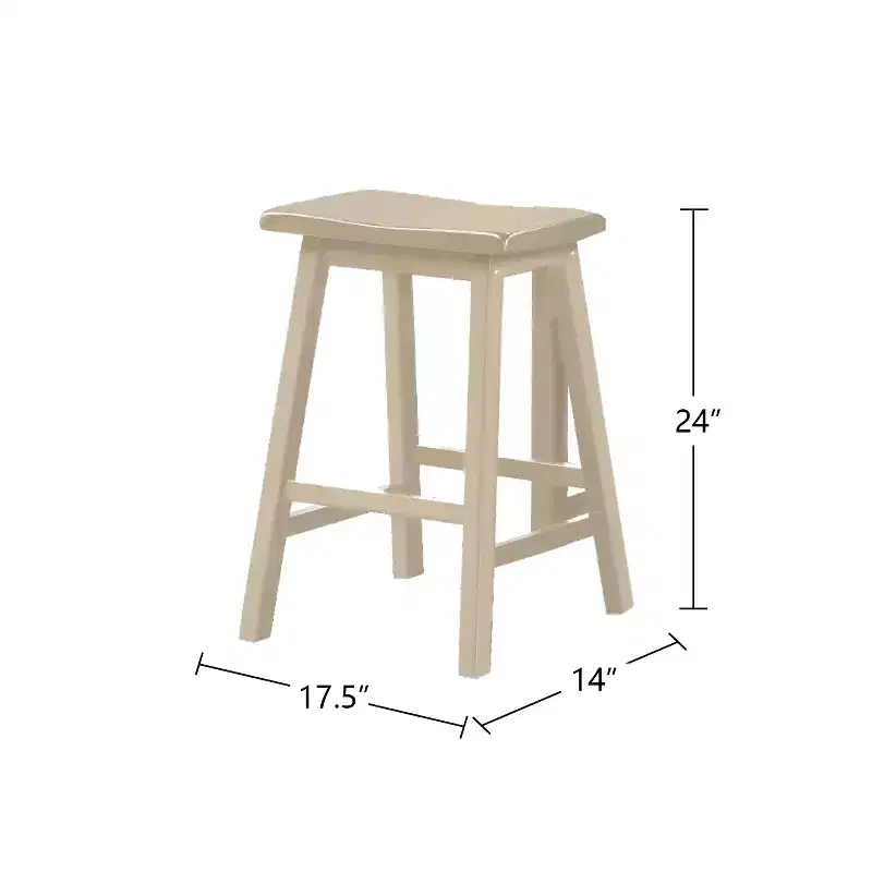 Simple Relax 3 Piece Wooden Counter Height Dining Set in Buttermilk