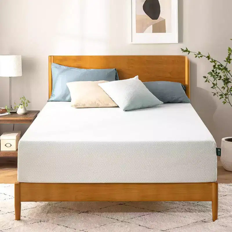 Zinus 12 Inch King Green Tea Memory Foam Mattress, Fiberglass Free, Medium Firm Feel, Zoned Pressure Relief, Certified Safe Foams & Fabric