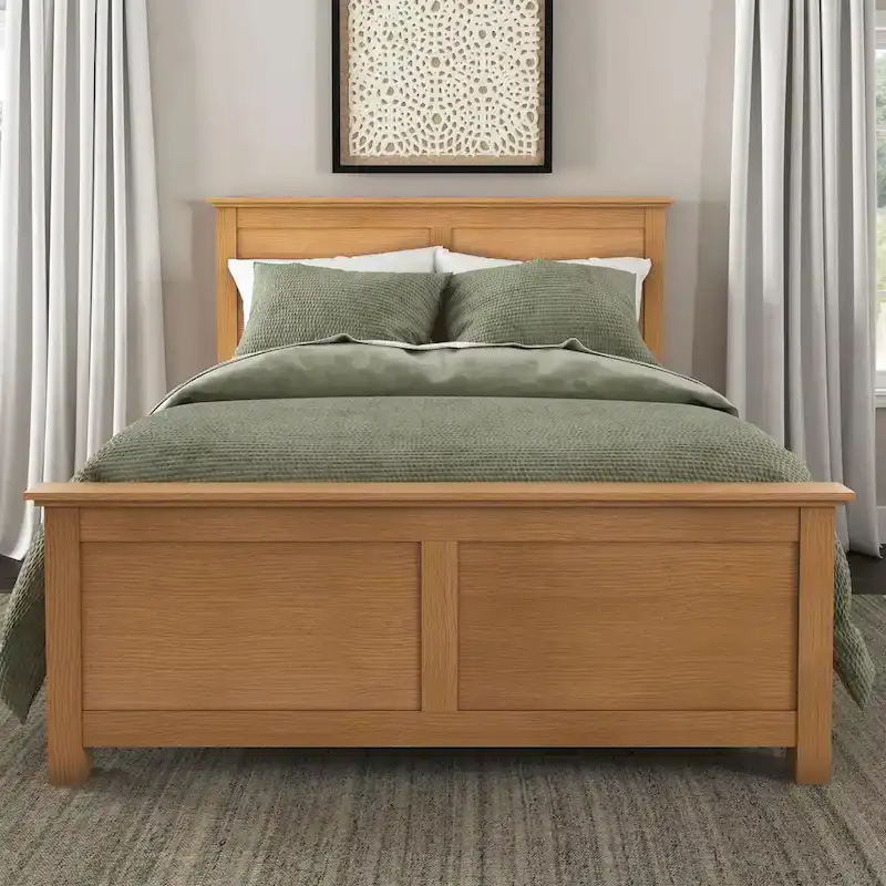 Brown Wood Queen Bed