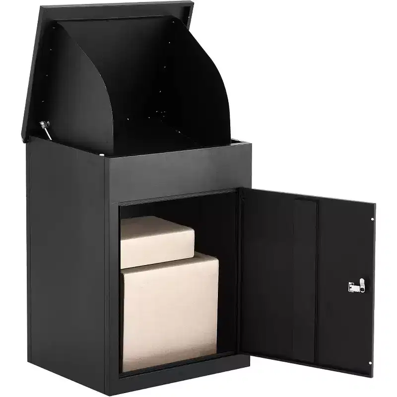 Galvanized Steel Outdoor Parcel Drop Box 43.3''H Wall/Floor Mount