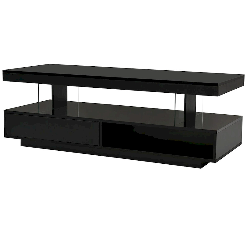 Coffee Table with 2 Drawers and Display Shelves
