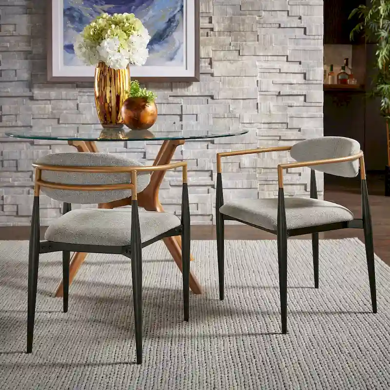 Decatur Mid-century Dining Chair with Two-tone Copper & Black Finish (Set of 2) by iNSPIRE Q Modern
