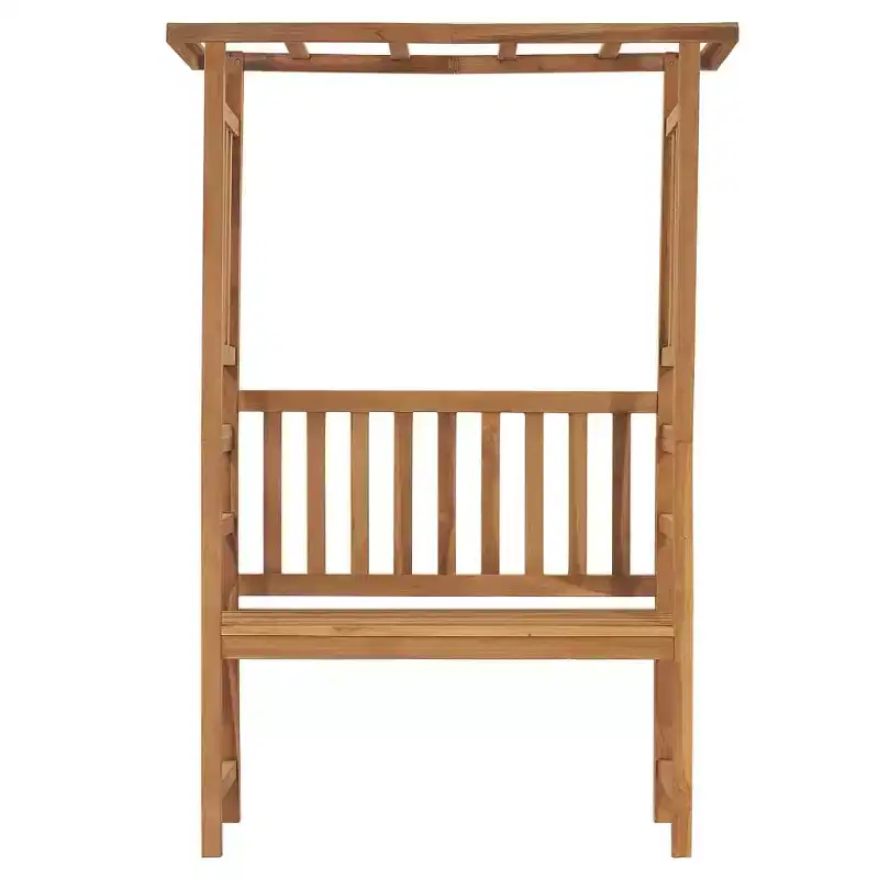 vidaXL Patio Bench with Pergola 45.3 Solid Teak Wood
