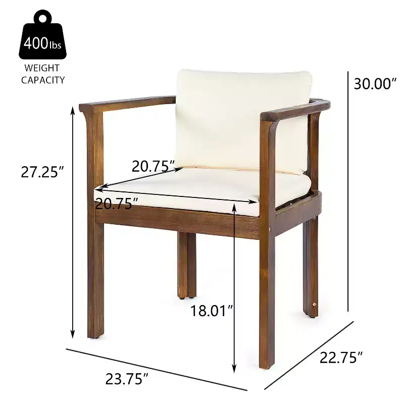 Christopher Knight Home Merlin Patio Rustic 7-Piece Acacia Wood Outdoor Expandable Dining Set with Cushioned Dining Chairs
