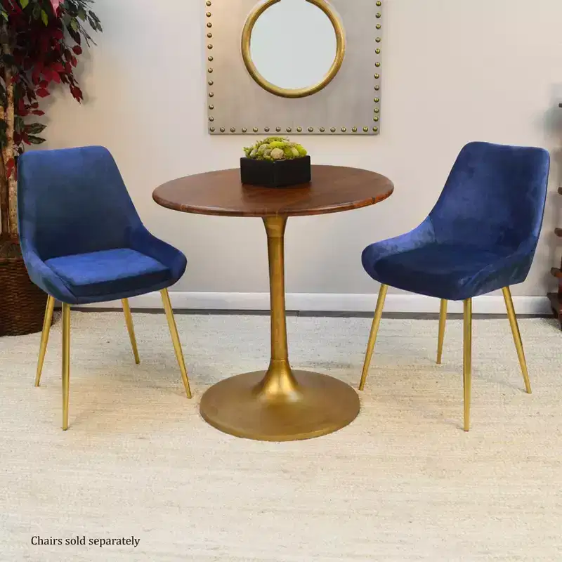 Wood Top Round Dining Table