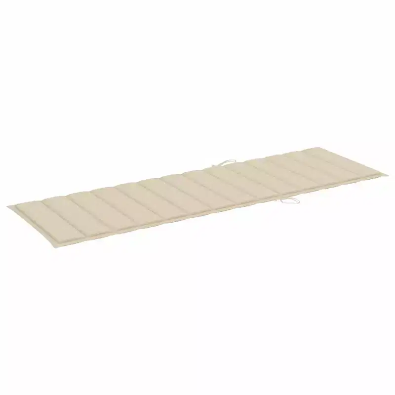 vidaXL Sun Lounger Natural bamboo, (cushions)