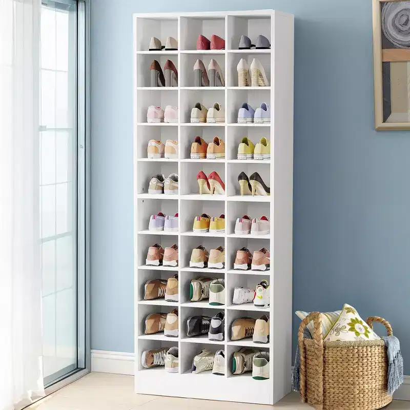 MAYEERTY 10-Tier Shoe Rack 30 Cubbies Fit Small Spaces Entryway Home Decor