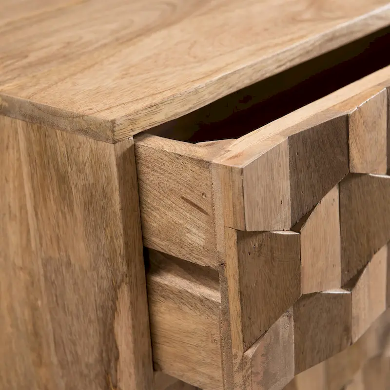 Latona Mid-Century Modern Handcrafted Mango Wood 3 Drawer Chest by Christopher Knight Home