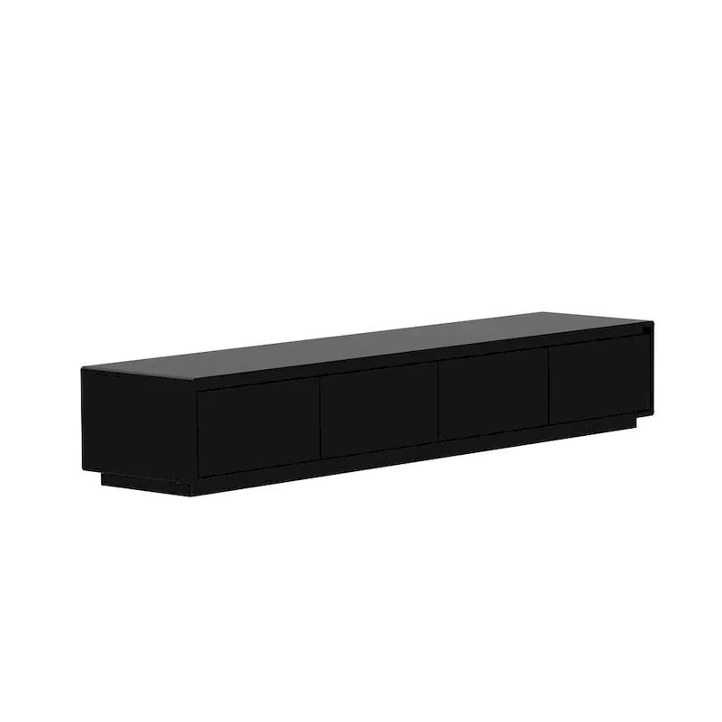 Illuminated White High Gloss Television Entertainment Center Console