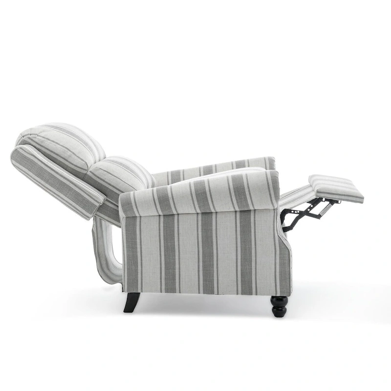 2 Set Modern Padded Seat Recliner Chair with PU Leather/Fabric
