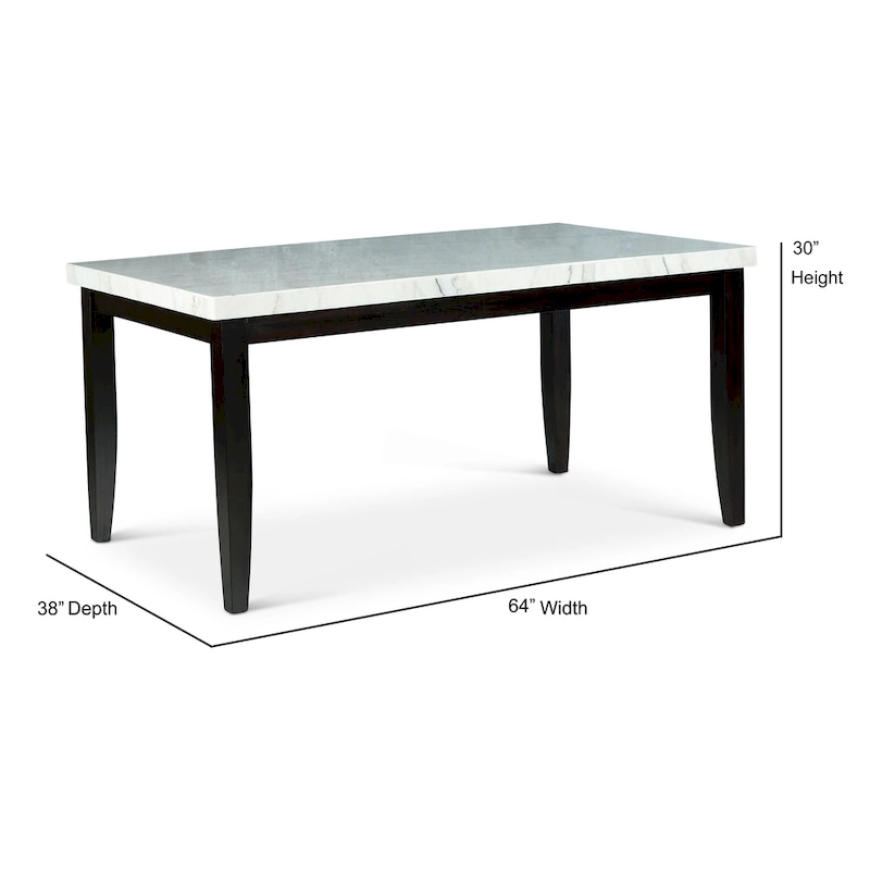 Steve Silver Winlock White Marble Dining Set