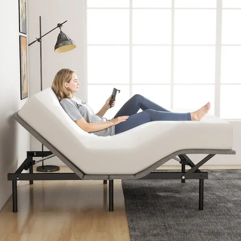 Adjustable Bed Frame, Head & Foot Incline, Wireless Remote Control, Zero Gravity Adjustable Bed Base