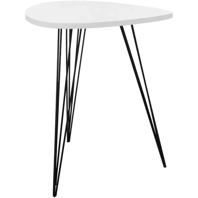 Wynton End Table – White/Black