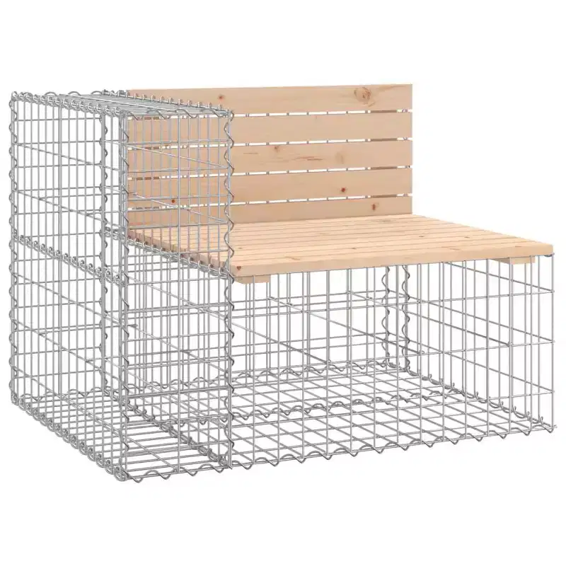 vidaXL Garden Bench Natural wood Solid Pine wood, Galvanized steel