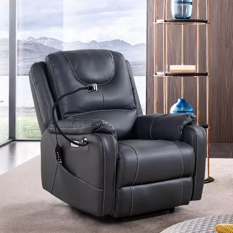 Whisen Bonded Leather 139 Recliner & Single Sofa Chair with Vibration Massage & Heating