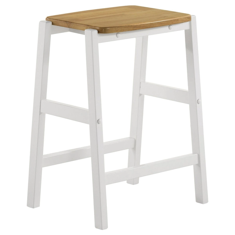 Prager Brown and White 3-piece Counter Height Table with Stools