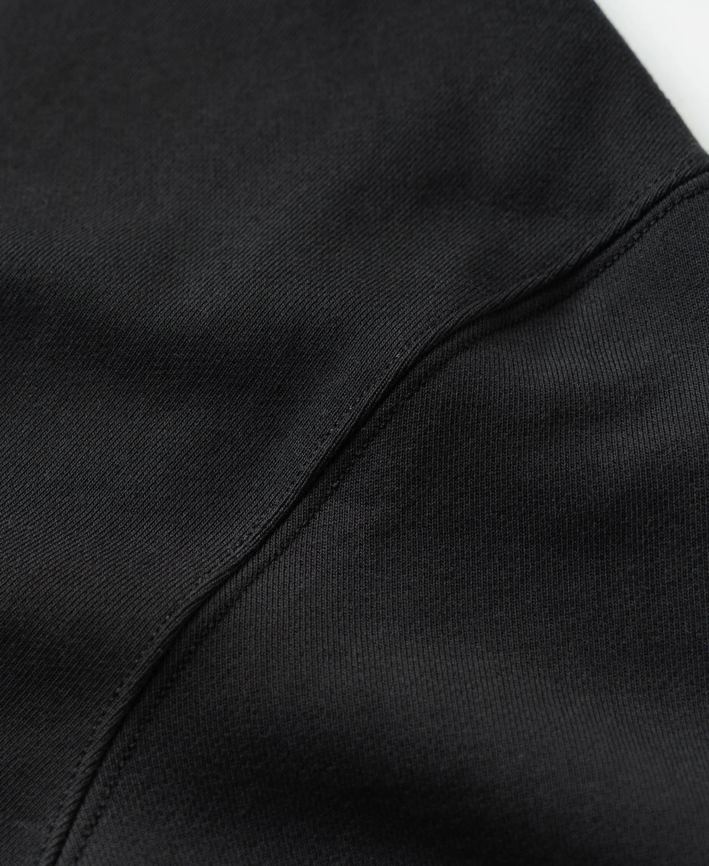 1940s Plain Set-in Crewneck Sweatshirt - Black