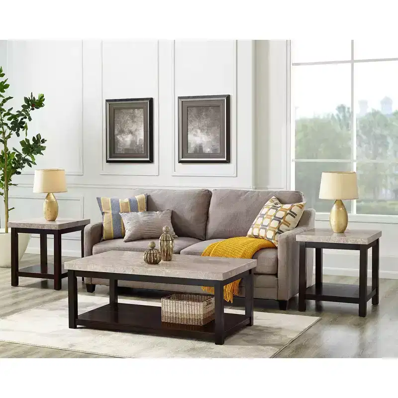 3pc Caleb Occasional Table Set Espresso - Picket House Furnishings