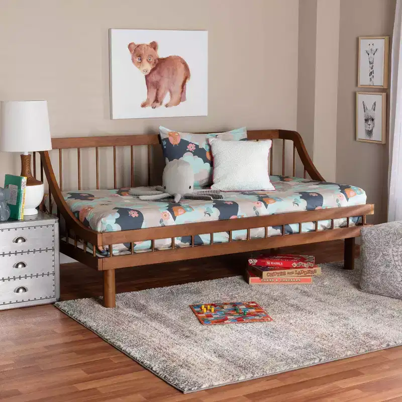 Helio Wood Twin Daybed - Walnut Brown