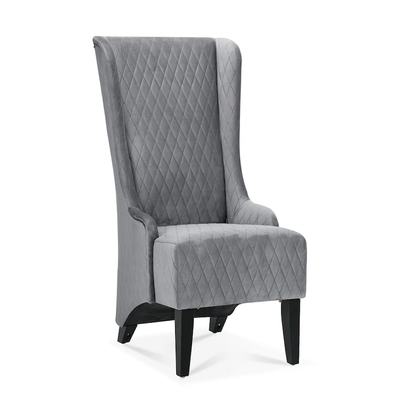 Christopher Knight Home - Evelyn High-Back Velvet Wingback Chair with Wooden Legs