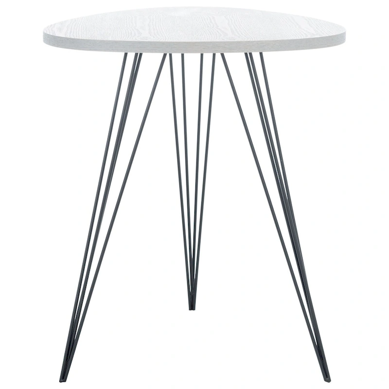 SAFAVIEH Luann White/ Black Lacquer Side Table - 19.6 x 19.6 x 23.6 - 20Wx20Dx24H