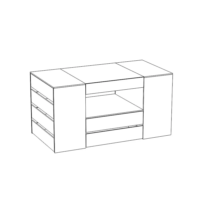 Storage Island with Drawers