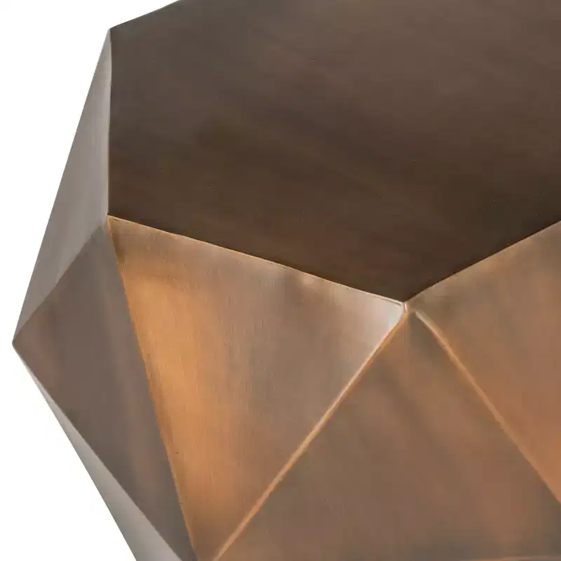 Astrid Faceted Side Table - FOX3224 - Copper - Safavieh Couture