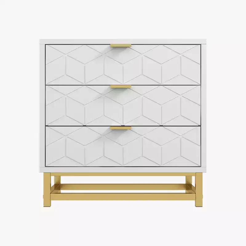 3 Drawer Dresser for Bedroom, Wood DresserChest of Drawers, for Living Room, Hallway,
