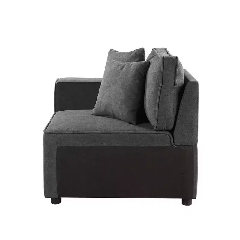 28" Silvester Gray Fabric -  Furniture: Upholstered Accent Chair, Wood Frame, No Assembly Required