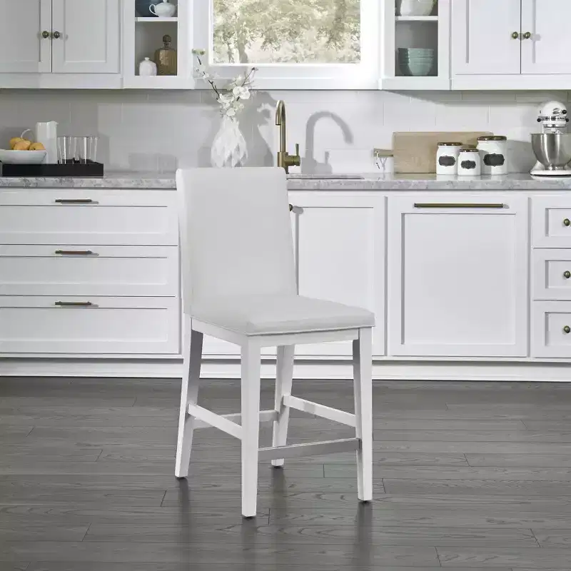 Linear Counter Height Barstool White - Home Styles