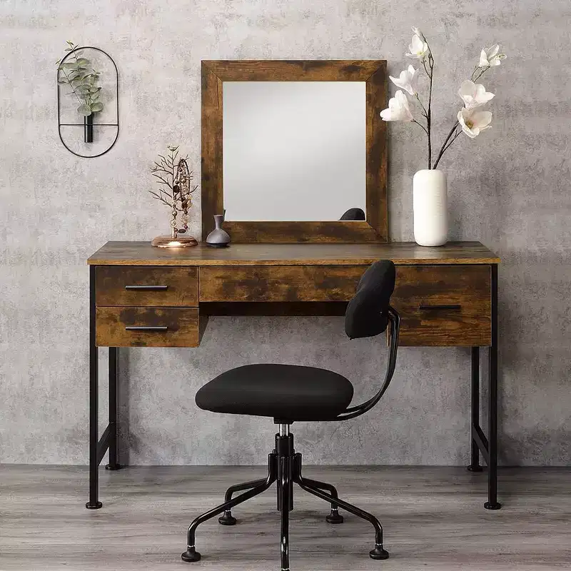 Acme Furniture Juvanth Vanity Table Rustic Oak/Black Finish