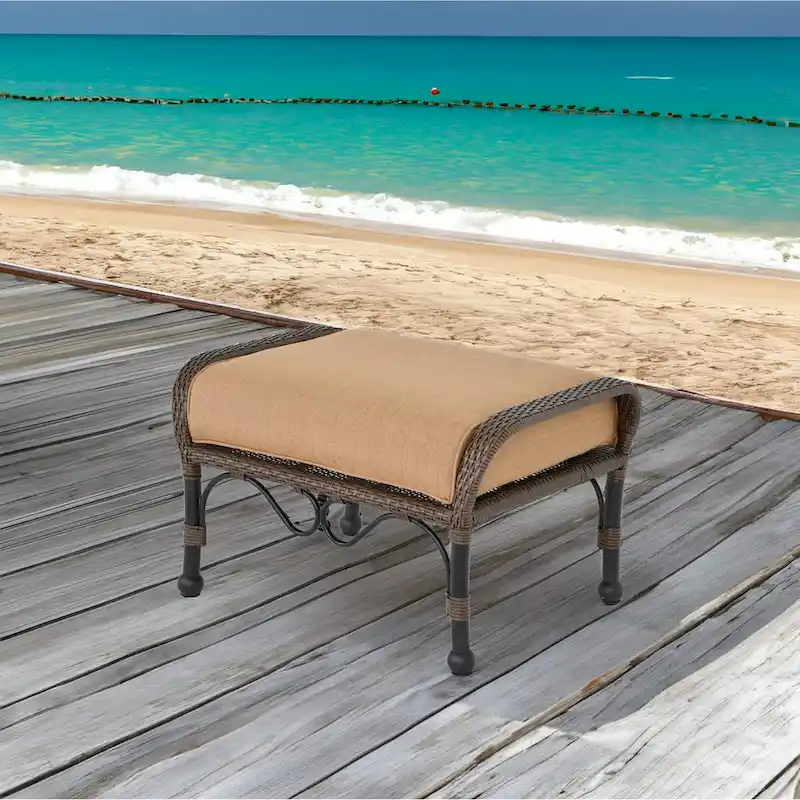 Grand Bonaire Weave Patio Ottoman