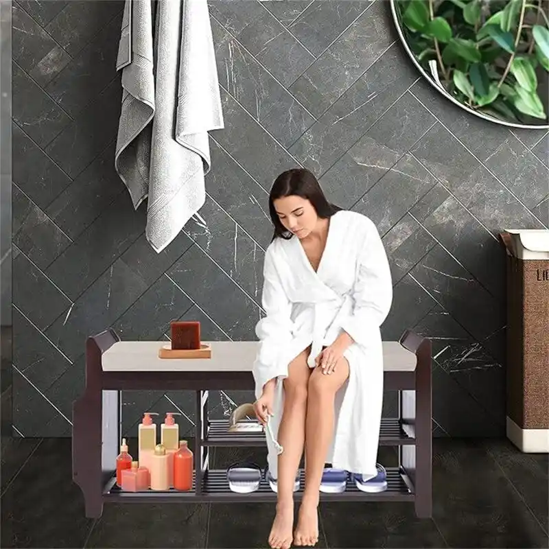 Shoe Rack Bench 2-Tier - 11.7D x 39W x 19.5H