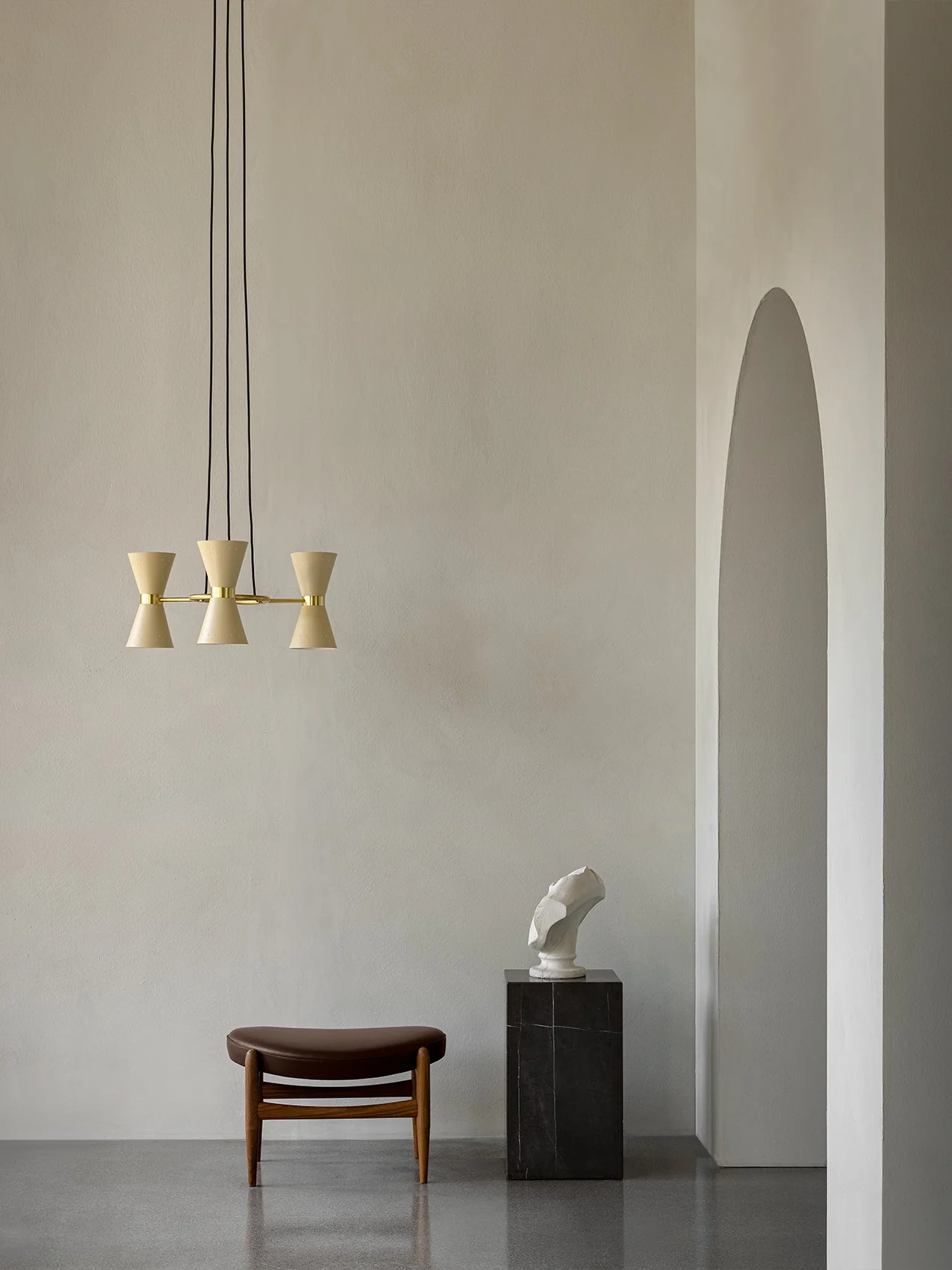 Classic Ottoman Pairs with Lounge Chair, Danish Modern Design