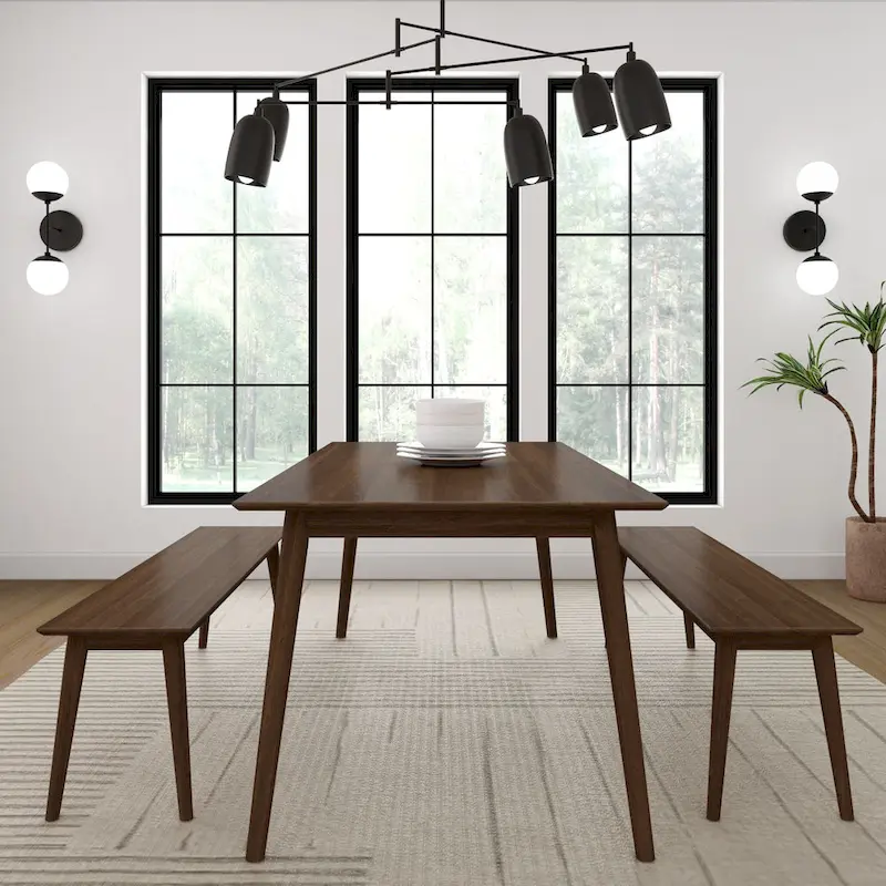 Plank and Beam Mid-Century Modern Dining Bench - 59