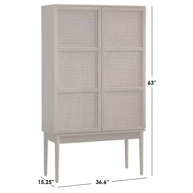 Cabinet Natural – Mid-Century, Ash Veneer, Adjustable Shelves