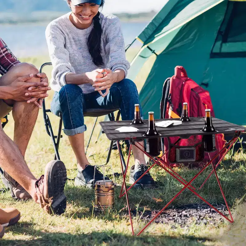 Outdoor Folding Camp Table With Carry Bag - Black